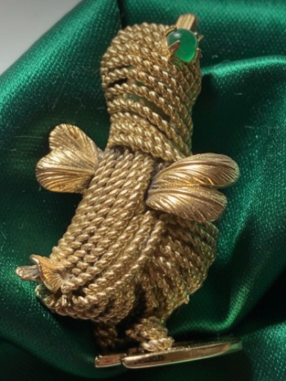 RARE 🔥1964 Christian Dior Grosse Germany Gold Over Sterling Bird Brooch Signed